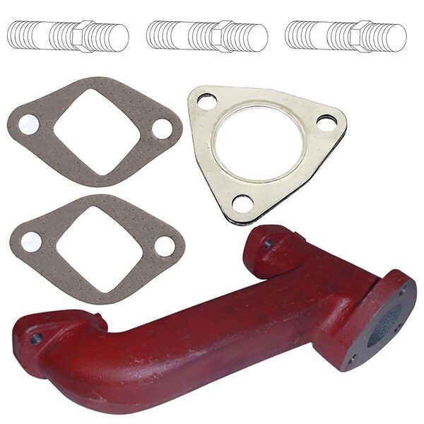 Aic Replacement Parts 740221M1 Exhaust Manifold Fits Massey Ferguson 135 148 230 231 240 250 20D 20E 740221M1-GASKET-BOLT - main